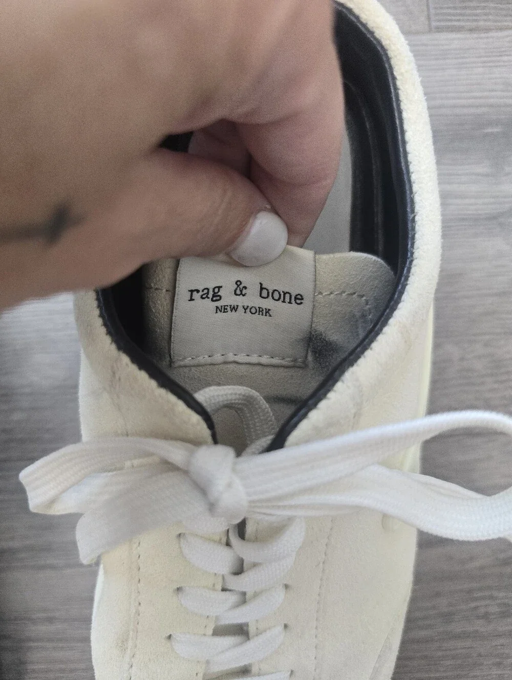 Rag & Bone Retro Runner Sneakers Antique White Size 36.6/6.5 Preppy Fisherman